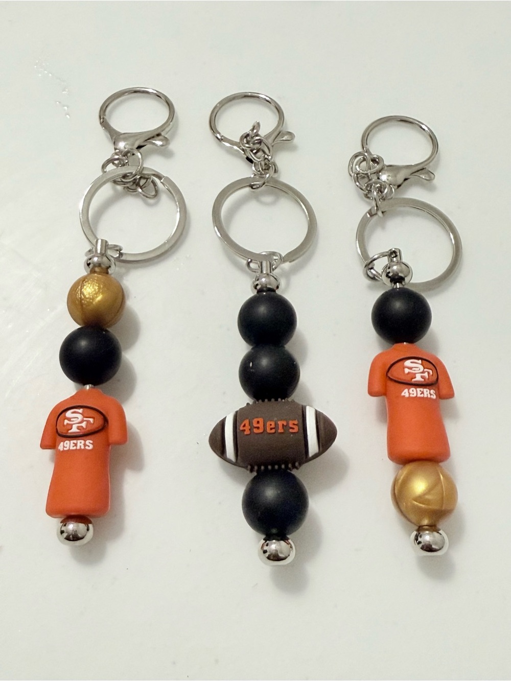 49ers Keychain Set - Team Football Accessories